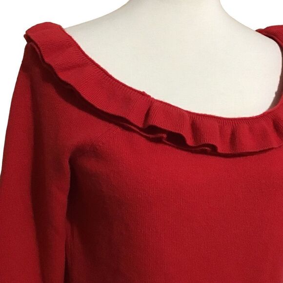 Antonio Melani Red Celeste Cashmere Sweater M - Picture 2 of 7